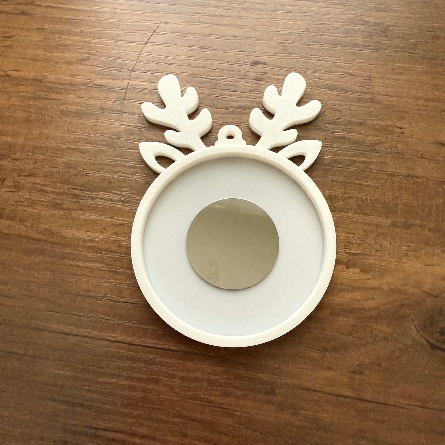 Round Reindeer Ornament