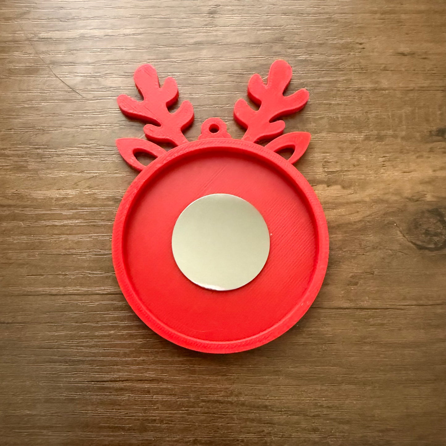 Round Reindeer Ornament