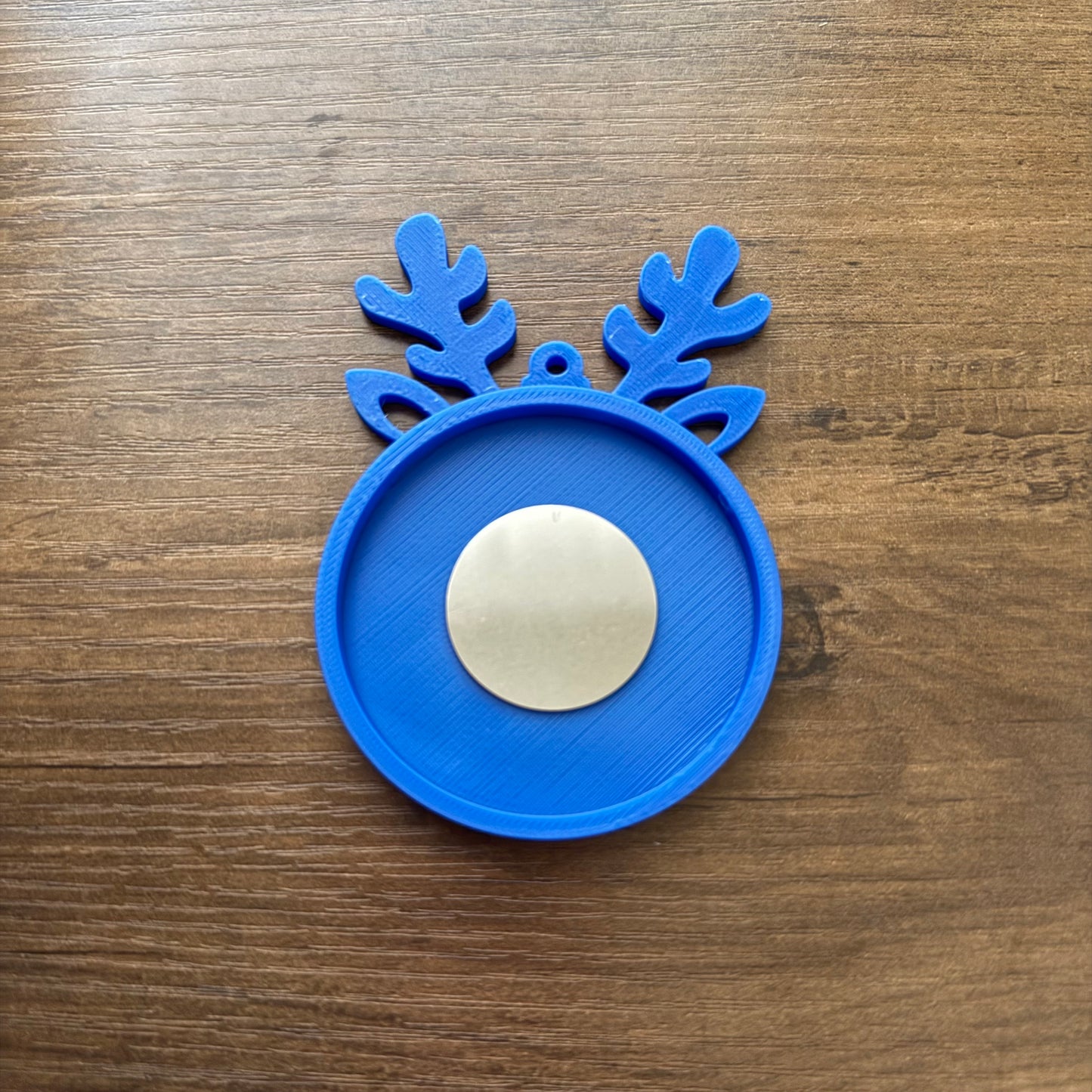 Round Reindeer Ornament