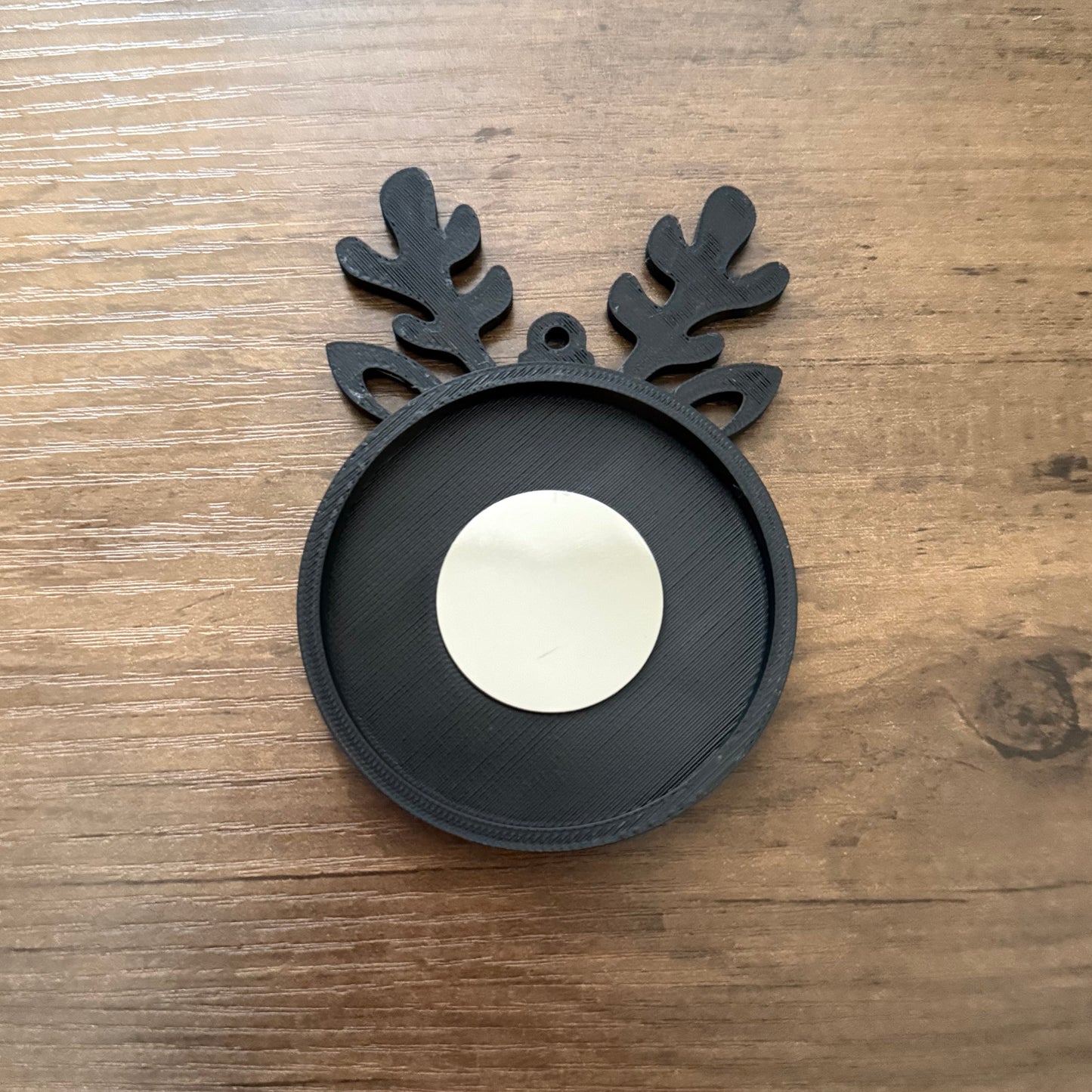 Round Reindeer Ornament