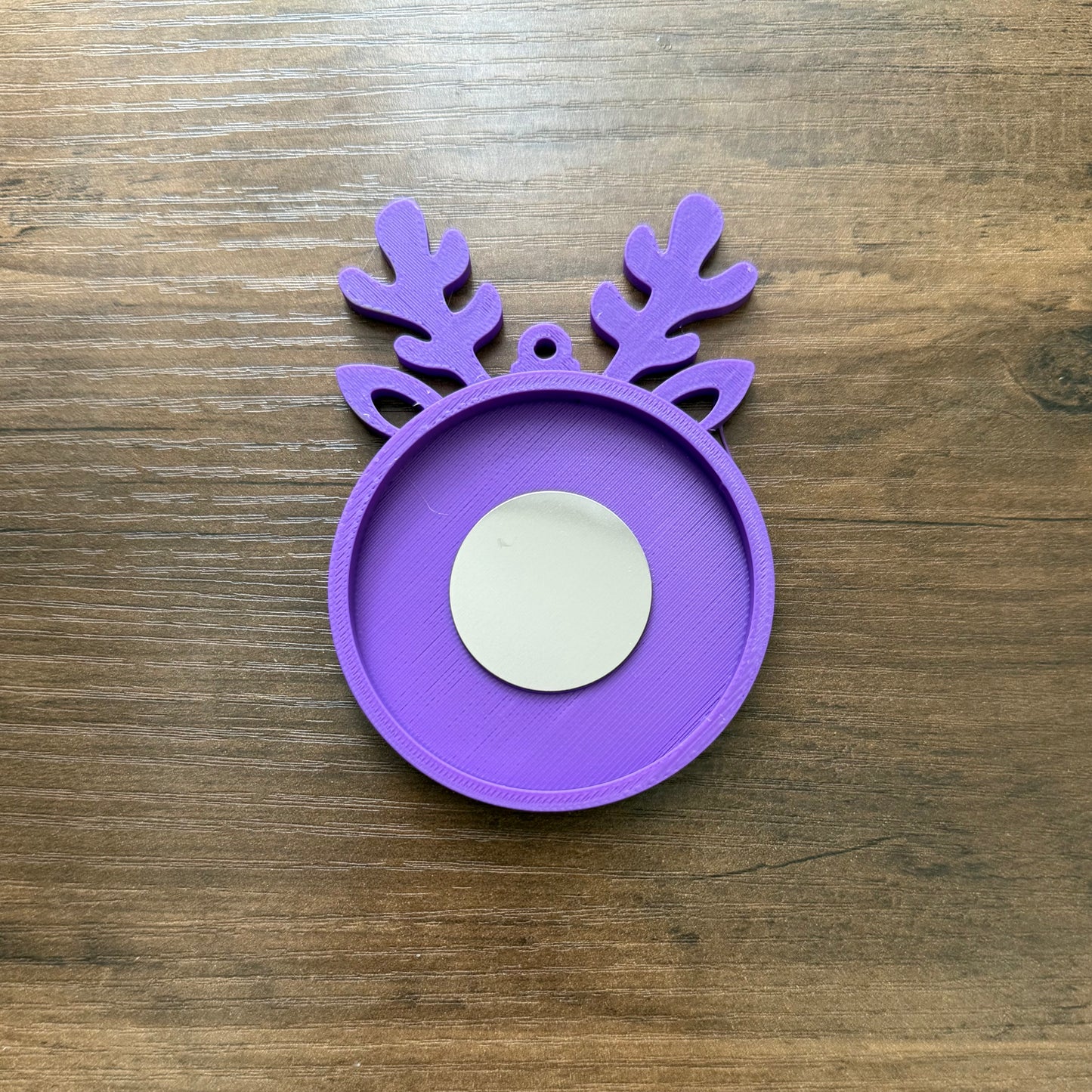 Round Reindeer Ornament