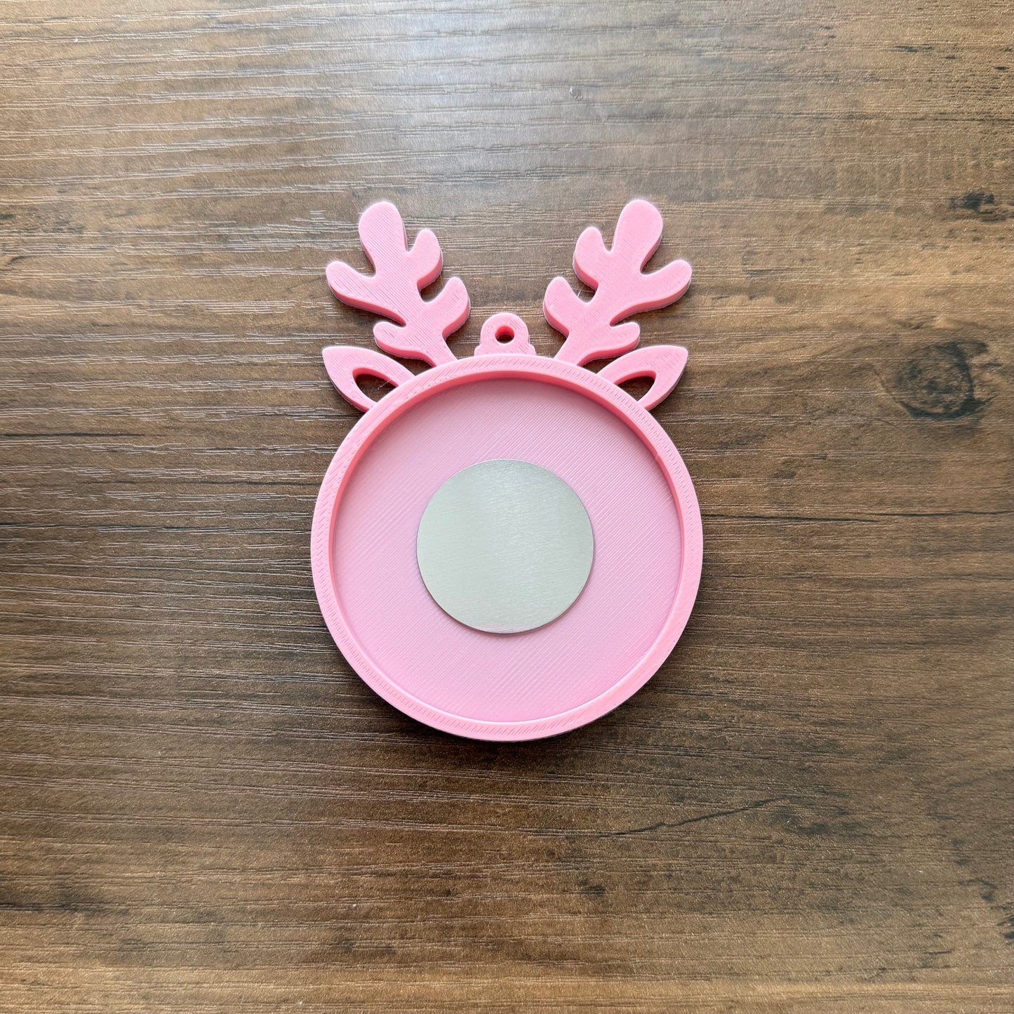 Round Reindeer Ornament
